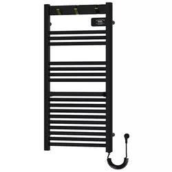купить Полотенцесушитель Avonflow Omega 500x1050 400W, алюминий, правое подключение, черный мат в Кишинёве 