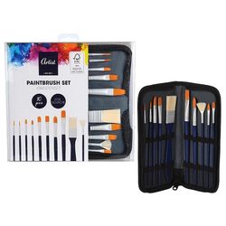 купить Набор для творчества Promstore 53827 Set de pensule Artist 10 piese + husa cu maner в Кишинёве 