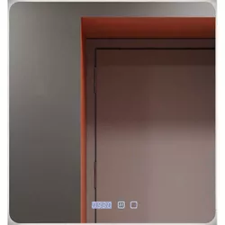 купить Зеркало для ванной Bayro Moon 700x800 LED touch нейтральный, подогрев, часы, термометр в Кишинёве 