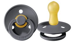 Пустышка латексная круглая BIBS Colour (18+ мес) Iron
