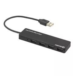 купить Переходник для IT Tellur TLL321041 Hub cu 4 porturi USB 2.0, negru в Кишинёве 