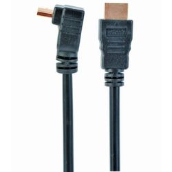 Cable HDMI to HDMI90°  4.5m  Cablexpert  male-male90°, V1.4, Black, CC-HDMI490-15, One jakc bent 90°