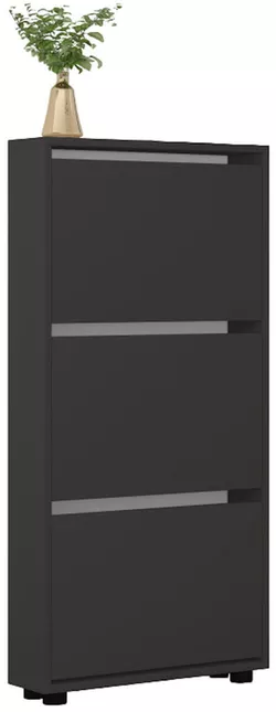 купить Полка для обуви Mobildor-Lux Leo Slim 50x16x125H cm Anthracite в Кишинёве 