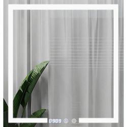купить Зеркало для ванной Bayro Otto 700x800 LED touch, подогрев, часы, термометр в Кишинёве 