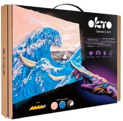 купить Набор для творчества Okto 10004 Tablou 3D cu plastilină ușoară 30x40сm, Marele val de la Kanagawa в Кишинёве 
