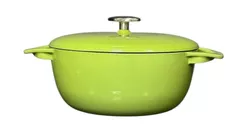 cumpără Cratiță M-Cooker ST-174 Cratiță din fontă emailată, Verde, 24cm în Chișinău 