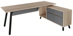 купить Офисный стол Deco Fusion + box incorporat Dreapta 1800x800/1550x400 в Кишинёве 