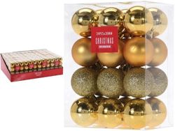 Набор шаров 24X30mm, золотые в коробке, 3 дизайна