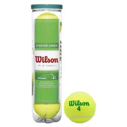Minge tenis mare (4 buc.) Wilson Starter Play Green 4TBALL WRT137400 (5736)