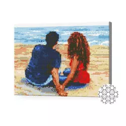 купить Картина по номерам Art Gallery GB86919 Mozaic cu diamante 30x40cm Cuplu pe litoral в Кишинёве 
