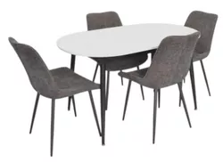 cumpără Set masă și scaune Evelin di Costacurta стол DT-533R B + 4 стула YTC-055B UF885-15 (Dark grey) în Chișinău 