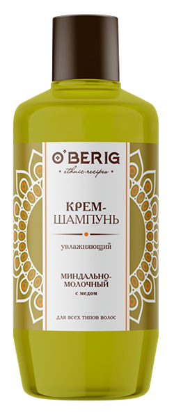 Крем-шампунь для всех типов волос, ACME O'berig, 500 мл., Увлажняющий, миндально-молочный, с мёдом
