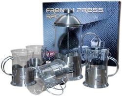 Set ceainic cu pres 600ml si 4 pahare in cutie