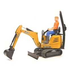 Mini-excavator JCB cu o figură a lucrătorului, cod 42308
