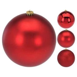 купить Новогодний декор Promstore 38524 Glob pentru brad 180mm roșu в Кишинёве 