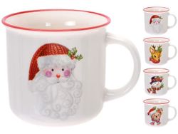Чашка рождественская 350ml "кружка", керамика, 4 дизайна