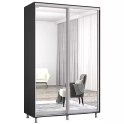 cumpără Dulap Mobildor-Lux Aron-S uși glisante din oglinzi (130x60x210H cm) Anthracite în Chișinău 