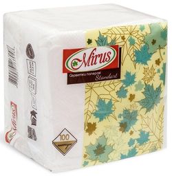 Салфетки столовые MIRUS Standart 24*24 1 слой 100 штук