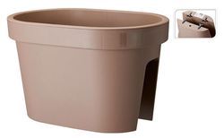 купить Цветочный горшок ProGarden 57460 Ghiveci pentru balustrada, 40.1x26x24cm, maro, plastic в Кишинёве 
