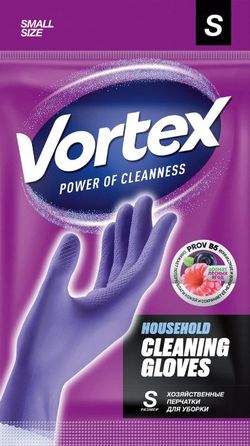 Перчатки для уборки Vortex (S) (с провитамином В5 и ароматом ягод)