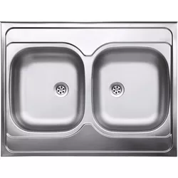 cumpără Chiuvetă bucătărie Ferro DR60/80D.H 60x80 satin în Chișinău 