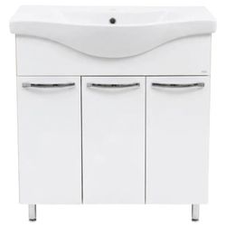 купить Шкаф под умывальник Mashtab 11343 Agat cu 3 usi 80cm Alb-Sanoma в Кишинёве 