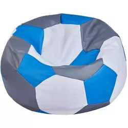 cumpără Fotoliu BeanBag BeanBag BM6103, Minge din piele ecologică Ares, XL, Gri, Albastru, Alb în Chișinău 