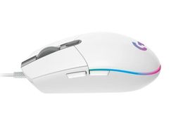 Gaming Mouse Logitech G203 Lightsync, Optical, 200-8000 dpi, 6 buttons, Ambidextrous, RGB, White USB