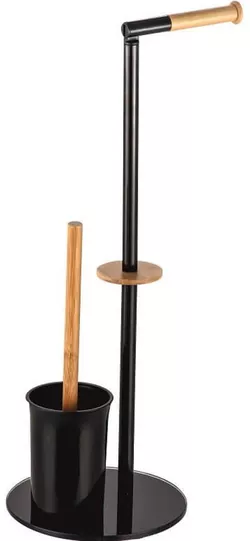 купить Аксессуар для туалета Bisk 07618 Suport stationar p/u prosoape cu perie WC (negru) в Кишинёве 