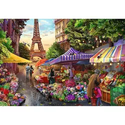 купить Головоломка Trefl R25K /64 (10799) Puzzle 1000 Tea Time: Flower Market Paris в Кишинёве 