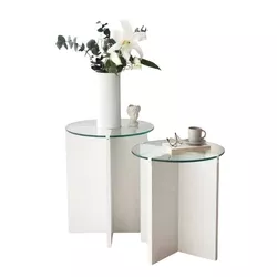 cumpără Măsuţă cafea Trendy Crin-Alb (2 bucăți) în Chișinău 
