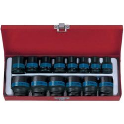 cumpără Set de tubulare, bite, duze King Tony 4414MP набор 1/2" ударных головок 6 гран. 10-27мм, 14 пр. în Chișinău 