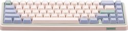 купить Клавиатура Varmilo VXT67 Eucalyptus 67Key, Gateron G Pro 2.0 Red, EN, RGB, Pink в Кишинёве 