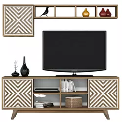 купить Стенка Trendy Inci, Nuc, Alb 160x56x35cm в Кишинёве 