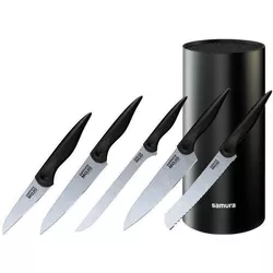 купить Набор ножей Samura MOJO, 6 cuțite + suport (SMJ-06B) в Кишинёве 