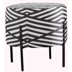 купить Пуф Trendy Tuffet Flux-Negru, Alb (GTR002890) в Кишинёве 