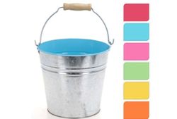 Galeata decorativa metalica, 5l, smalt colorat intern