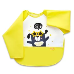 купить Слюнявчики BabyJem 034 Baveta cu maneci si buzunar Polly Bib Galben в Кишинёве 