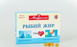 Рыбий жир с витаминами A, D, E капсулы 0,37г №100