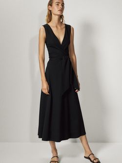 Платье Massimo Dutti Чёрный 6634/583/800