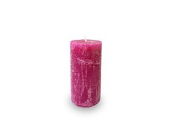 Lumanare Decor 12X6cm, 38ore, Hand made, fuchsia