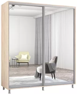 купить Шкаф Mobildor-Lux Aron-S uși glisante din oglinzi (190x60x200H cm) Sonoma в Кишинёве 