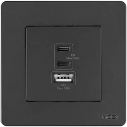 купить Зарядное устройство сетевое Moes TK-SR-EU-2C1A-30-GY-MS в Кишинёве 