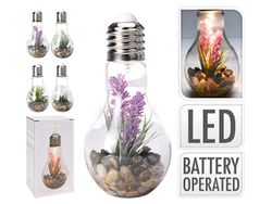 Lampa suspendata LED "Bec cu baza, flori, pietre" 19cm