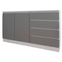 купить Комод Smartex (16122) Т2 180cm Alb+Grafit в Кишинёве 