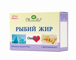 Рыбий жир с витаминами E капсулы 0,37г №100
