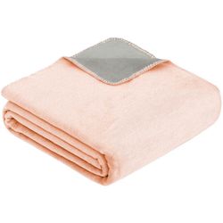 купить Домашний текстиль Ibena 2340/581 Uni Decke Double Face Dublin Pink/grey в Кишинёве 