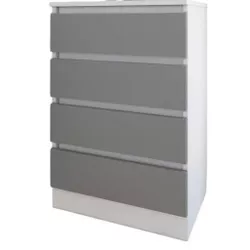 купить Комод Smartex (16034) Т1 70cm Alb+Grafit в Кишинёве 
