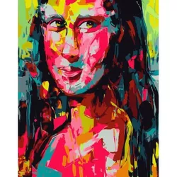 купить Картина по номерам Strateg 57263 Mona Lisa 40x50cm в Кишинёве 