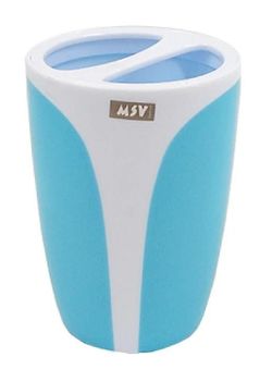 купить Стакан для зубных щёток MSV 52238 Kandy, albastru deschis, din plastic в Кишинёве 